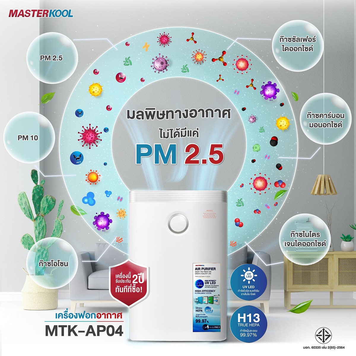 เครื่องฟอกอากาศยี่ห้อไหนดีที่มาพร้อมระบบฆ่าเชื้อไวรัส กลิ่นอับ และเชื้อราในบ้าน