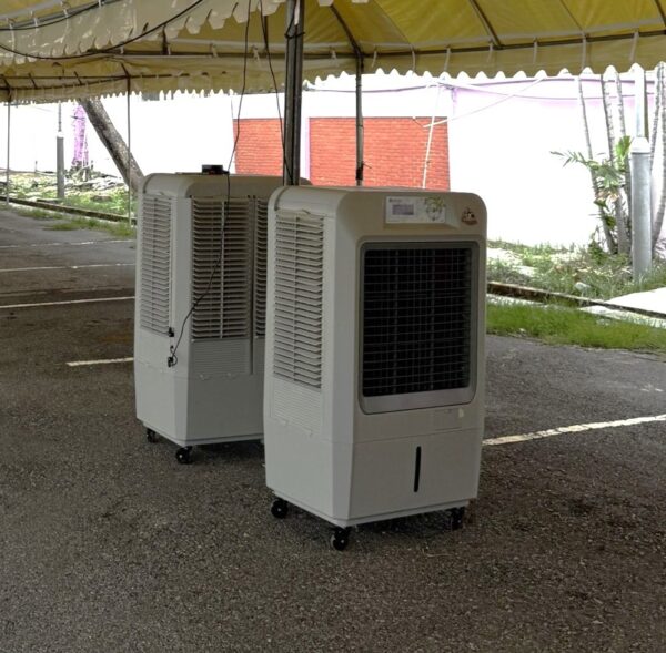 สมาคมศิษย์เก่าอำนวยศิลป์ เช่าพัดลมไอเย็นจากมาสเตอร์คูล รุ่น MIK-70EX